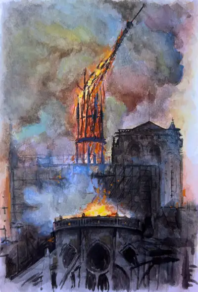 Notre dame en feu 