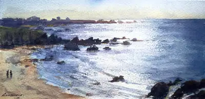 Vue sur la plage du Pouliguen