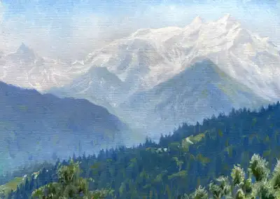vue sur le Mont blanc